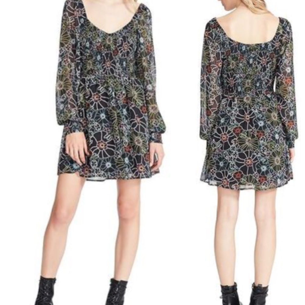 Steve Madden NEW w/tags MED Floral Black Dress